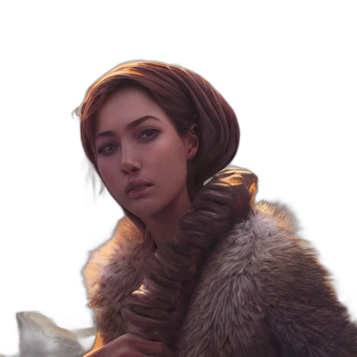 face, crown, jacket, staff transparent PNG cut-out