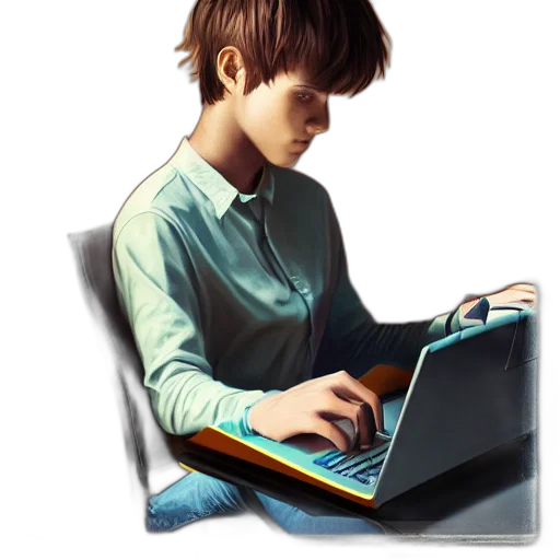 staff, face, robot, photorealistic transparent PNG cut-out
