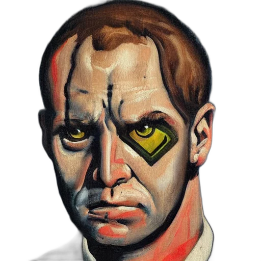 mask, face, robot, comic book art transparent PNG cut-out