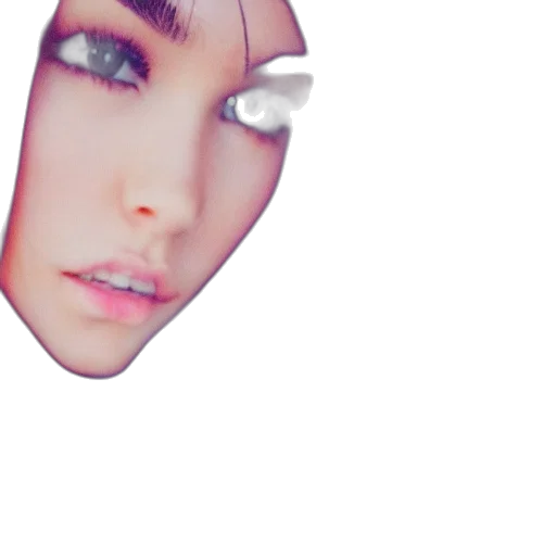 face, mask, jewelry, robot, photorealistic, 3d render, anime, vaporwave transparent PNG cut-out