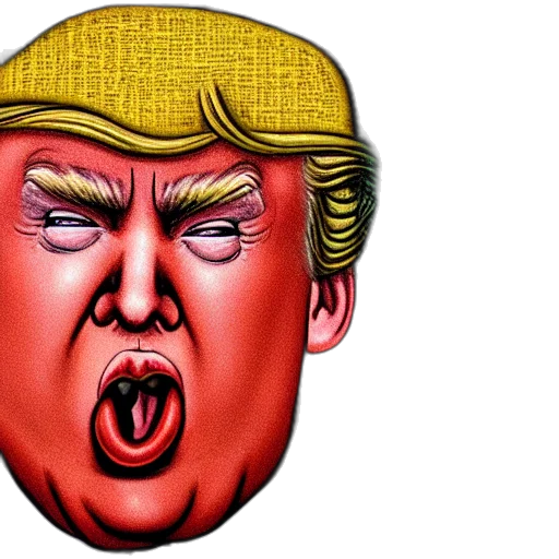 mask, face, hat, close, portrait, obese, donald, trump transparent PNG cut-out