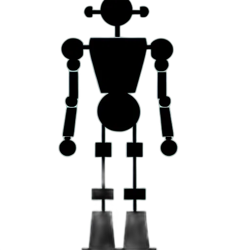 robot, staff, animal, creature, 3d render, concept art, pixel art, cartoon transparent PNG cut-out