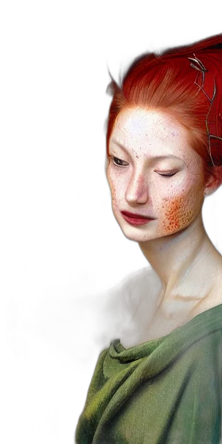 face, mask, jewelry, crown, photorealistic, oil painting, concept art, fantasy art transparent PNG cut-out