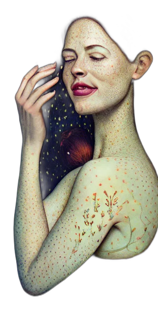 dress, jewelry, mask, face, fantasy art, photorealistic, watercolor, oil painting transparent PNG cut-out