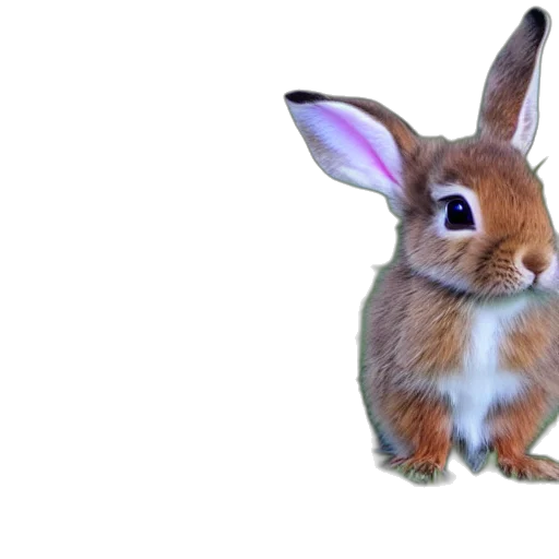 animal, creature, photorealistic, 3d render, cute, baby, bunnies, noel transparent PNG cut-out