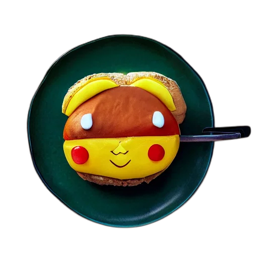 food, staff, face, 3d render transparent PNG cut-out