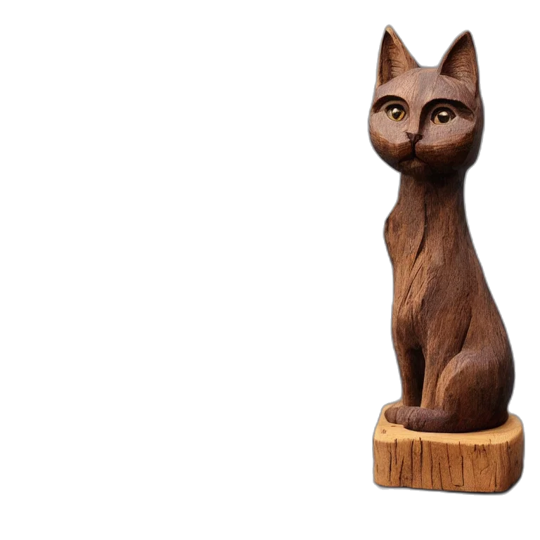 animal, staff, furniture, 3d render, photorealistic, realistic, wooden, sculpture transparent PNG cut-out