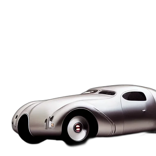 car, 3d render, photorealistic, concept art, retro, futuristic, bugatti, type transparent PNG cut-out