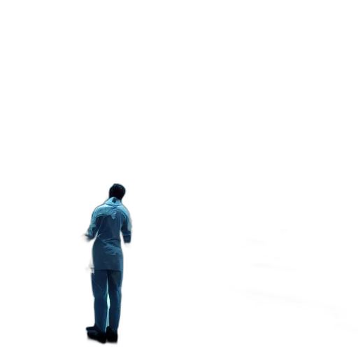 staff, robot, jacket, face, 3d render, concept art, photorealistic, pixel art transparent PNG cut-out