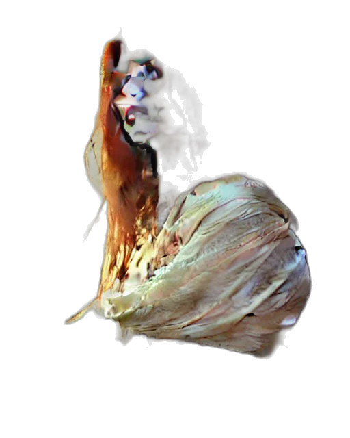 hair, dress, creature, face, photorealistic, 3d render, concept art, fantasy art transparent PNG cut-out