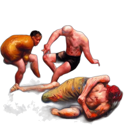 concept art, photorealistic, oil painting, pixel art, drunks, fall, over, mud transparent PNG cut-out