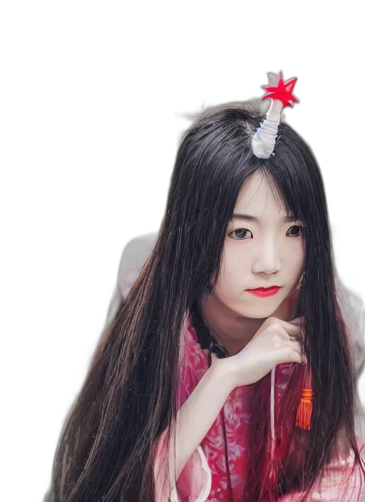 hair, photorealistic, oil painting, anime, 3d render, red, professional, photo transparent PNG cut-out