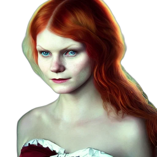 face, dress, crown, photorealistic, fantasy art, 3d render, concept art, red transparent PNG cut-out