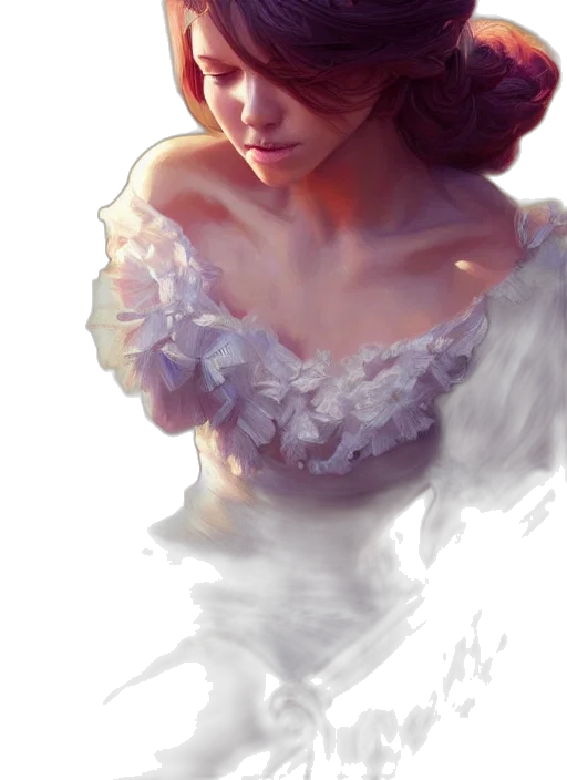 dress, crown, face, mask, fantasy art, photorealistic, oil painting, watercolor transparent PNG cut-out