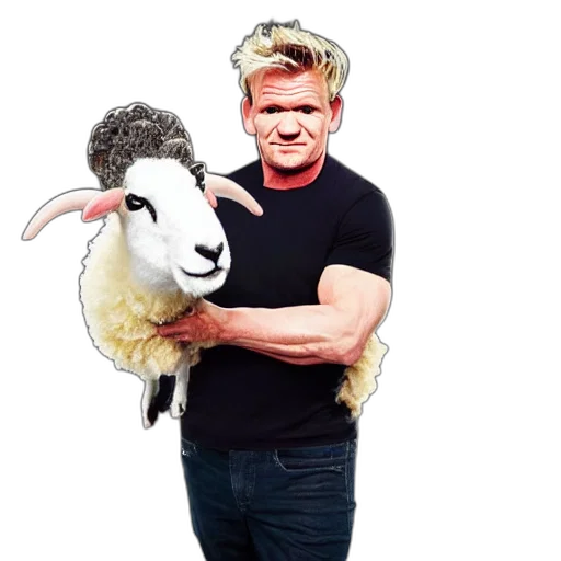 animal, creature, pixel art, gordon, ramsay, ram, sheep transparent PNG cut-out