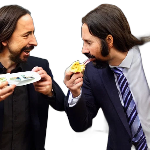 food, pablo, iglesias, santiago, abascal, sharing, kebab, houses transparent PNG cut-out