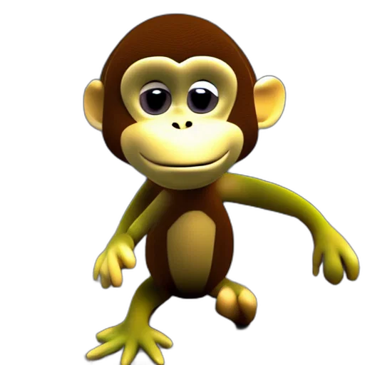 animal, staff, creature, 3d render, concept art, photorealistic, cartoon, blender transparent PNG cut-out