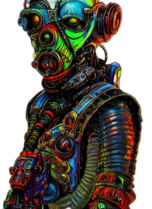 robot, mask, jacket, face transparent PNG cut-out