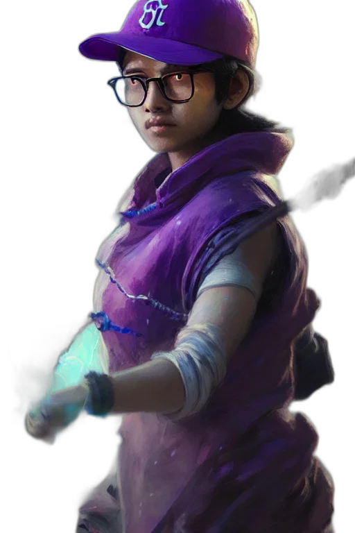 staff, weapon, jacket, face, concept art, fantasy art, photorealistic, cyberpunk transparent PNG cut-out