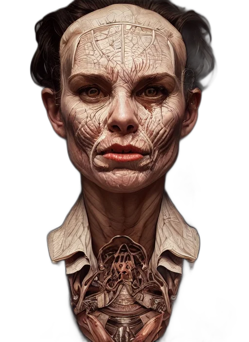 face, mask, creature, robot, concept art, photorealistic, fantasy art, comic book art transparent PNG cut-out