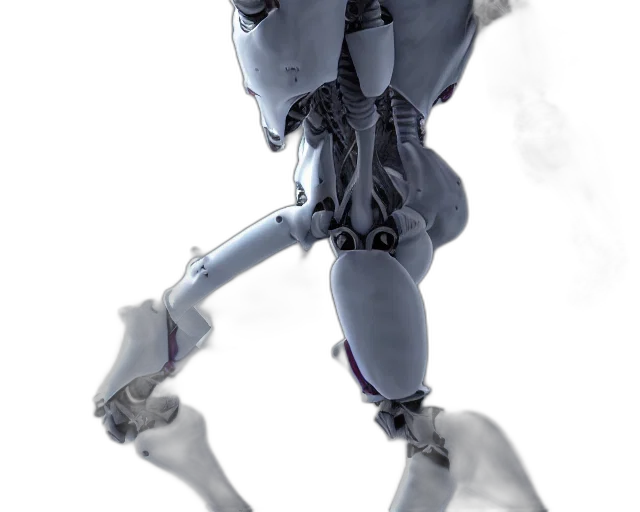 robot, weapon, creature, staff, 3d render, concept art, cyberpunk, photorealistic transparent PNG cut-out