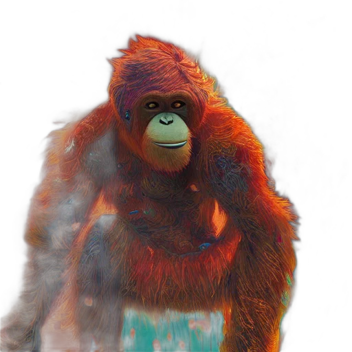 animal, creature, dress, mask, 3d render, concept art, photorealistic, vaporwave transparent PNG cut-out