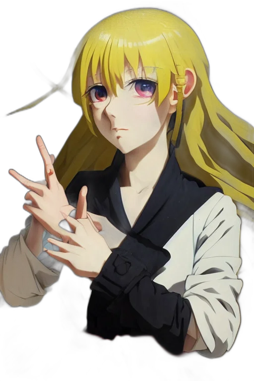staff, jacket, face, weapon transparent PNG cut-out