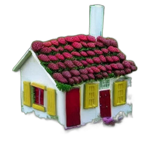 building, furniture, flower, 3d render, photorealistic, concept art, pixel art, house transparent PNG cut-out