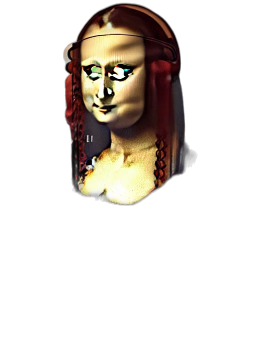 crown, mask, face, robot, vaporwave, 3d render, pixel art, photorealistic transparent PNG cut-out