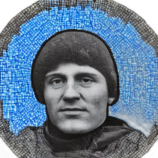 face, jacket, hat, mask, photorealistic, blue, white, image transparent PNG cut-out