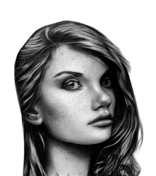 face, dress, hair, jewelry transparent PNG cut-out