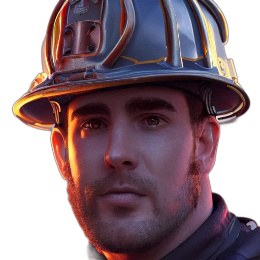 face, staff, hat, photorealistic transparent PNG cut-out