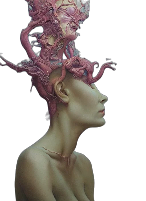 creature, mask, crown, face transparent PNG cut-out