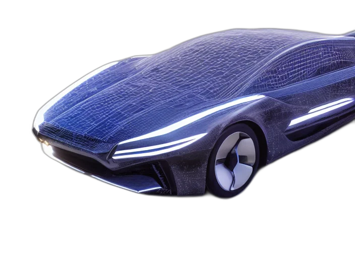 car, 3d render, concept art, hyperrealism transparent PNG cut-out
