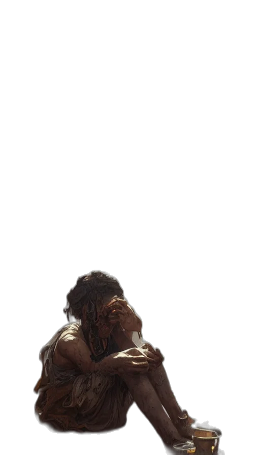 sword, creature, hair, weapon transparent PNG cut-out