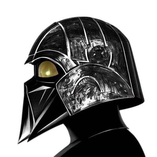 mask, face, hat, robot, comic book art, concept art, fantasy art, photorealistic transparent PNG cut-out