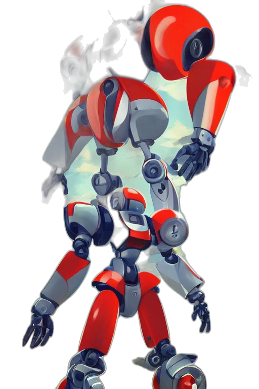 robot, weapon, concept art, pixel art transparent PNG cut-out