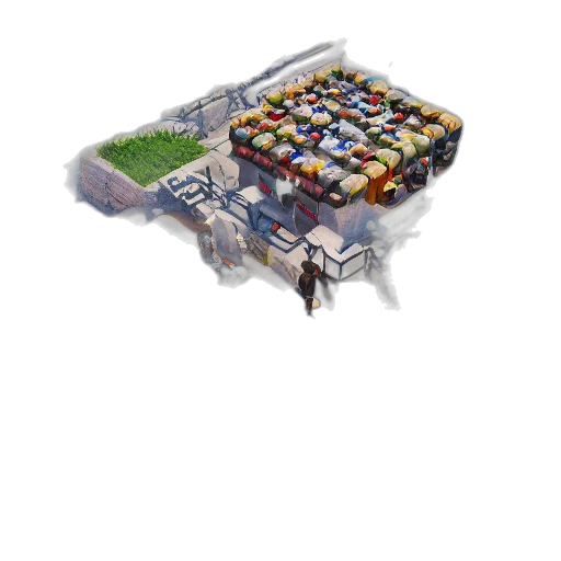 furniture, building, food, 3d render transparent PNG cut-out