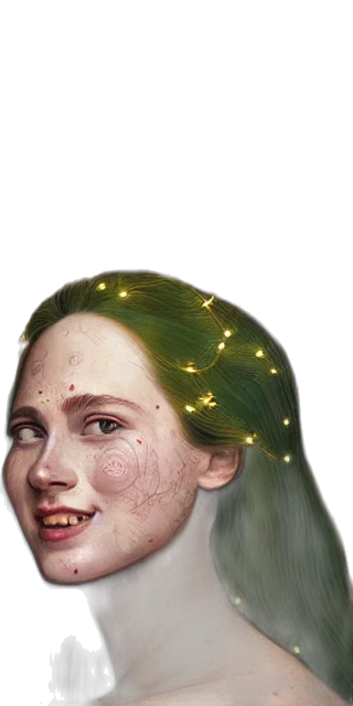 face, mask, crown, creature, photorealistic, concept art, fantasy art, 3d render transparent PNG cut-out
