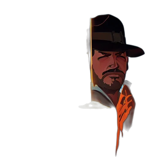 hat, staff, face, weapon transparent PNG cut-out
