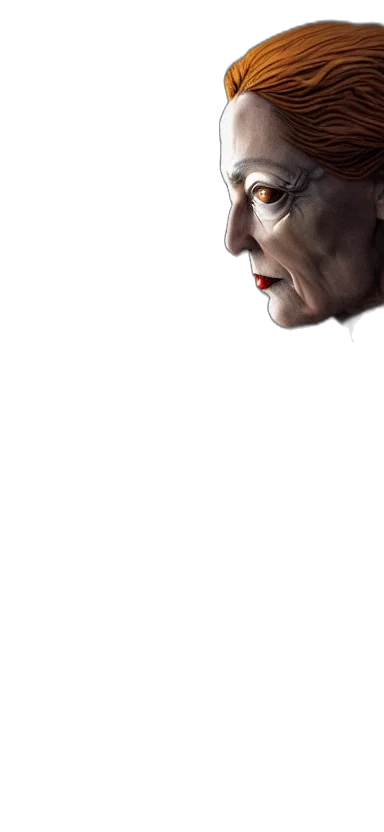 face, mask, creature, hair, photorealistic, concept art, 3d render, comic book art transparent PNG cut-out