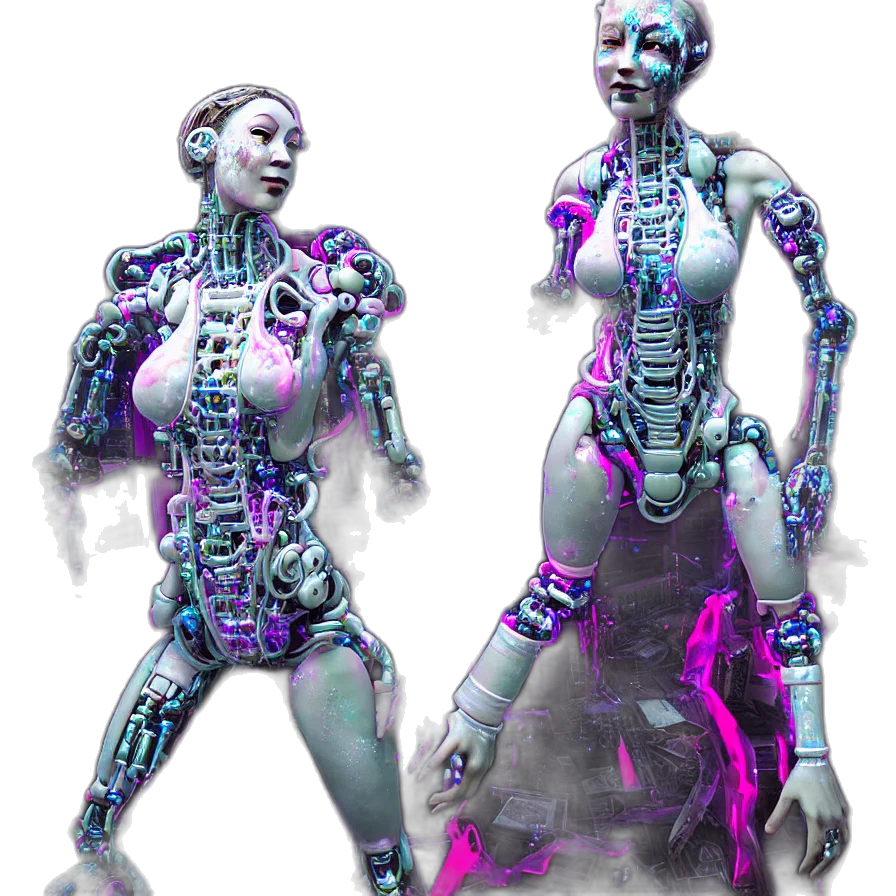 robot, creature, cyberpunk, concept art transparent PNG cut-out