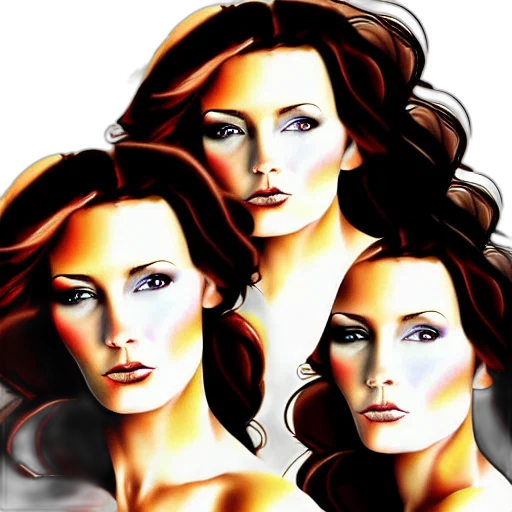 face, photorealistic, cartoon, fantasy art transparent PNG cut-out