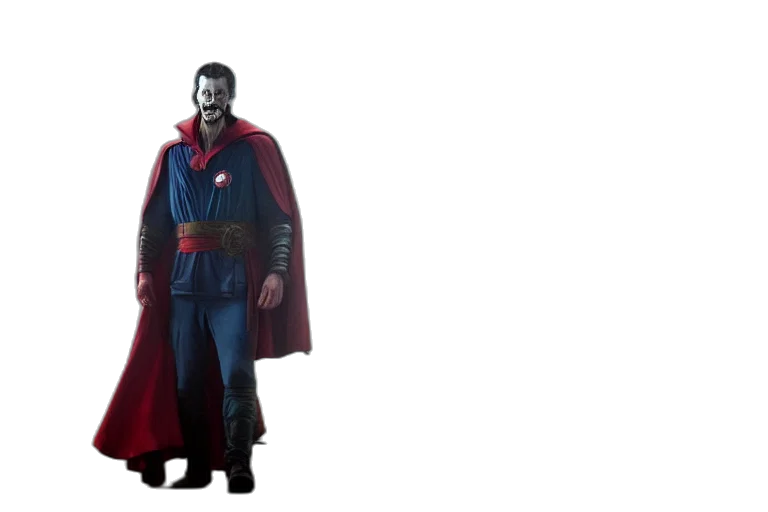 jacket, mask, concept art, comic book art, 3d render, red, film, still transparent PNG cut-out