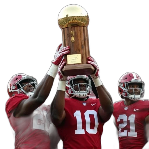 alabama, football, players, holding transparent PNG cut-out