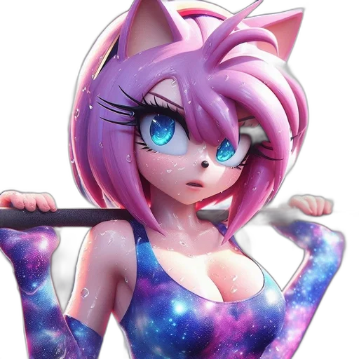 staff, weapon, animal, robot, anime, fantasy art, pixel art, vaporwave transparent PNG cut-out