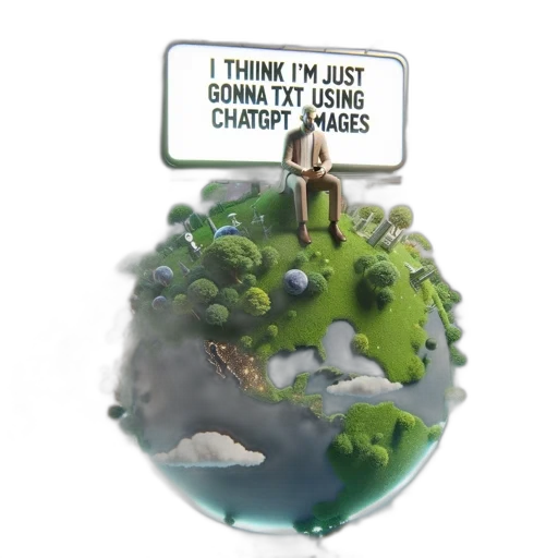 concept art, 3d render, individual, rests, miniature, plant-covered, sphere, amidst transparent PNG cut-out