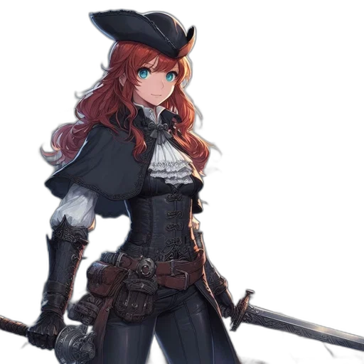 staff, sword, weapon, hat, fantasy art, concept art, anime, pixel art transparent PNG cut-out