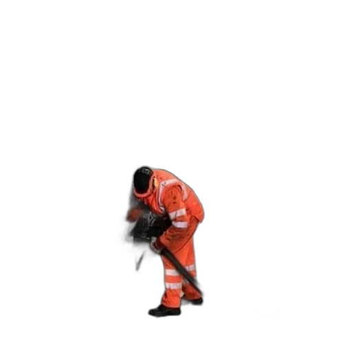 staff, jacket, robot, mask, 3d render, concept art, outer space, worker transparent PNG cut-out
