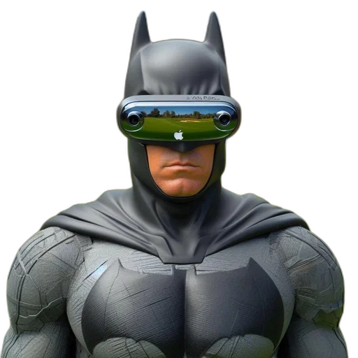 mask, 3d render, concept art, comic book art, cyberpunk, figure, dressed, batman transparent PNG cut-out
